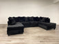 411 Black - Double Chaise Sectional