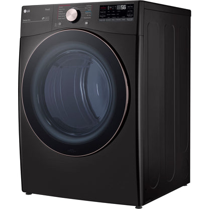 LG/DLEX4000B 7.4 CF Ultra Large Capacity Electric Dryer w/Sensor Dry, Truesteam, Wi-Fi - Black Steel