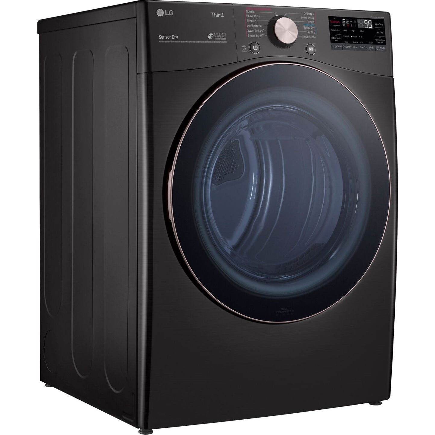 LG/DLEX4000B - 7.4 CF Ultra Large Capacity Electric Dryer w/Sensor Dry, Truesteam, Wi-Fi - Black Steel