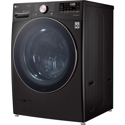 LG/WM4000HBA 4.5 CF Ultra Large Capacity FL Washer w/ AIDD, Turbowash, Steam, Wi-Fi - Black Steel