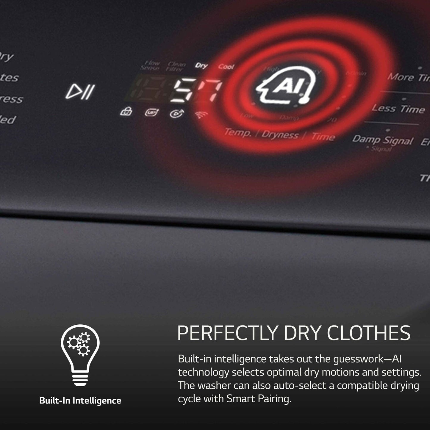 LG/DLE8400BE 7.3 CF Electric Dryer, Wi-Fi, Easy Load, AI Sensor Dry - Black Matte