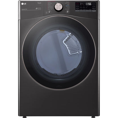 LG/DLEX4000B - 7.4 CF Ultra Large Capacity Electric Dryer w/Sensor Dry, Truesteam, Wi-Fi - Black Steel