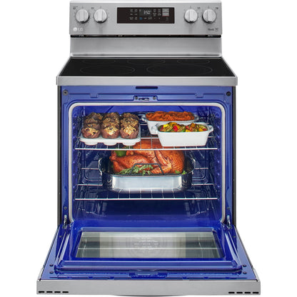 LG/LREL6323S 6.3 CF / 30" Electric Range, Convection, Air Fry, ThinQ - Stainless Replaces: LRE3061ST