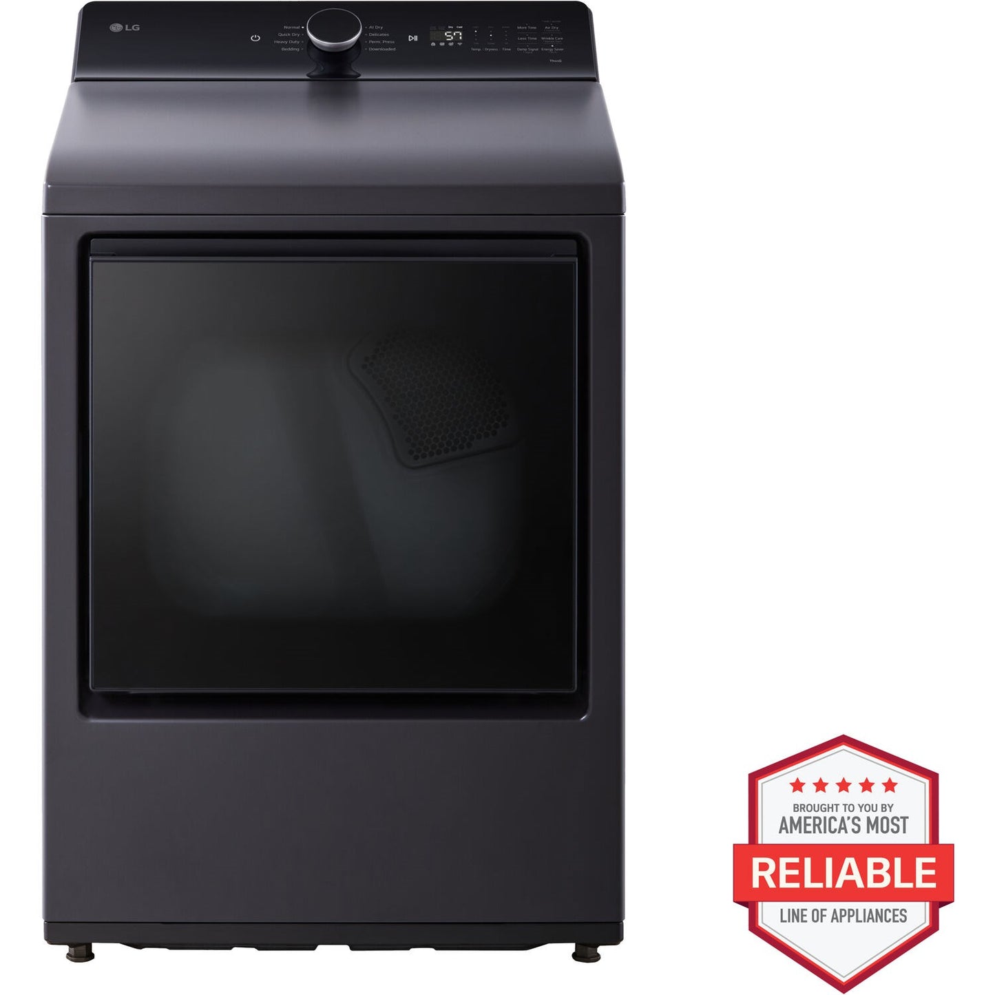 LG/DLE8400BE 7.3 CF Electric Dryer, Wi-Fi, Easy Load, AI Sensor Dry - Black Matte